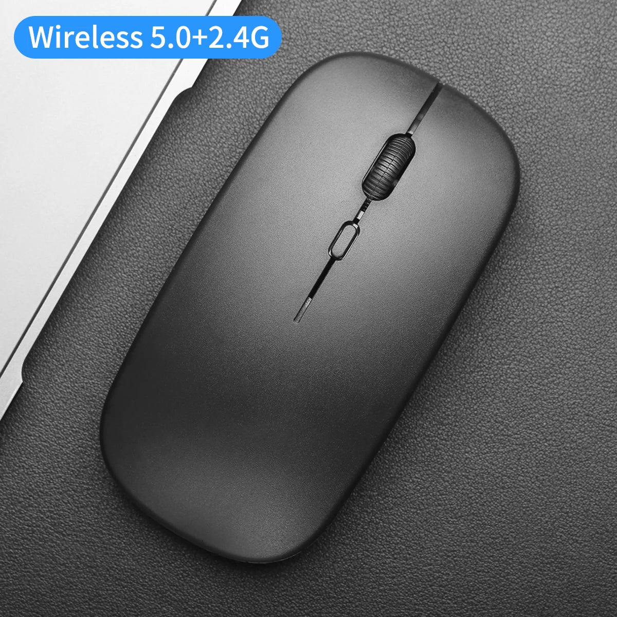 Wireless Mouse Dual Modes Bluetooth-compatibl 2.4G Portable Office Mouse for Laptop Notebook PC MacBook Battery Gaming Mouse