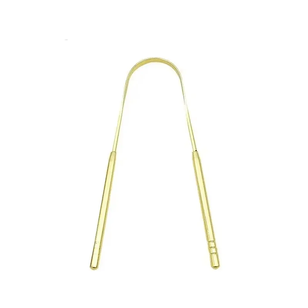 4 Colors Thicken Stainless Steel Tongue Scraper U-shaped Metal Fresh Breath Cleaning Coated Tongue Toothbrush