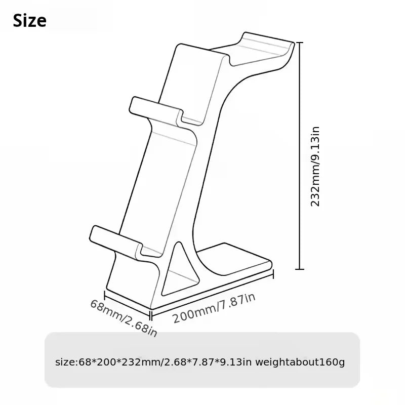Universal Dual Game Controller And Headphone Stand Multi-Functional Storage Rack for Gaming Headsets And Joysticks