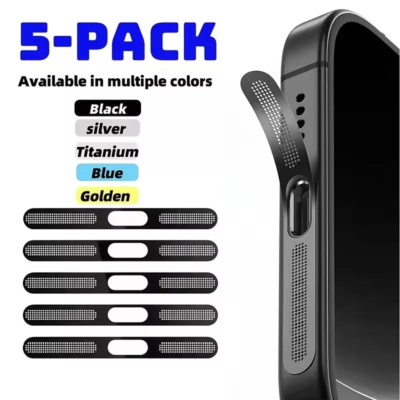 10Pcs Metal Dustproof Net Sticker For iPhone 16 Pro 15 14 13 12 Series Earpiece Speaker Hole Anti-dust Mesh Protector Compatible