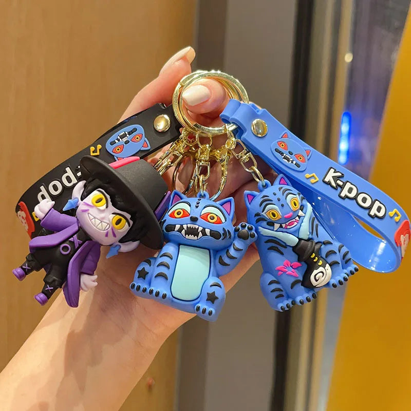 2026 K-pop Idol Group Keychain Rumi Mira Zoey Anime Figure Keyrings PVC Backpack Pendant Birthday Chiritmas Gift Party Favors 키링