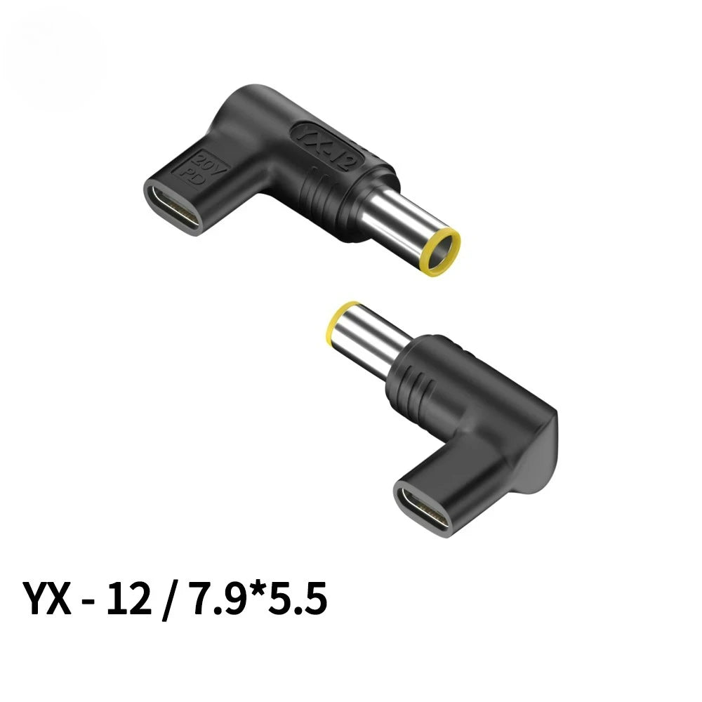 20V100W Laptop Power Adapter Connector DC Plug USB Type C Female to DC Male Jack Converter for Hp Dell Asus Acer Lenovo Notebook