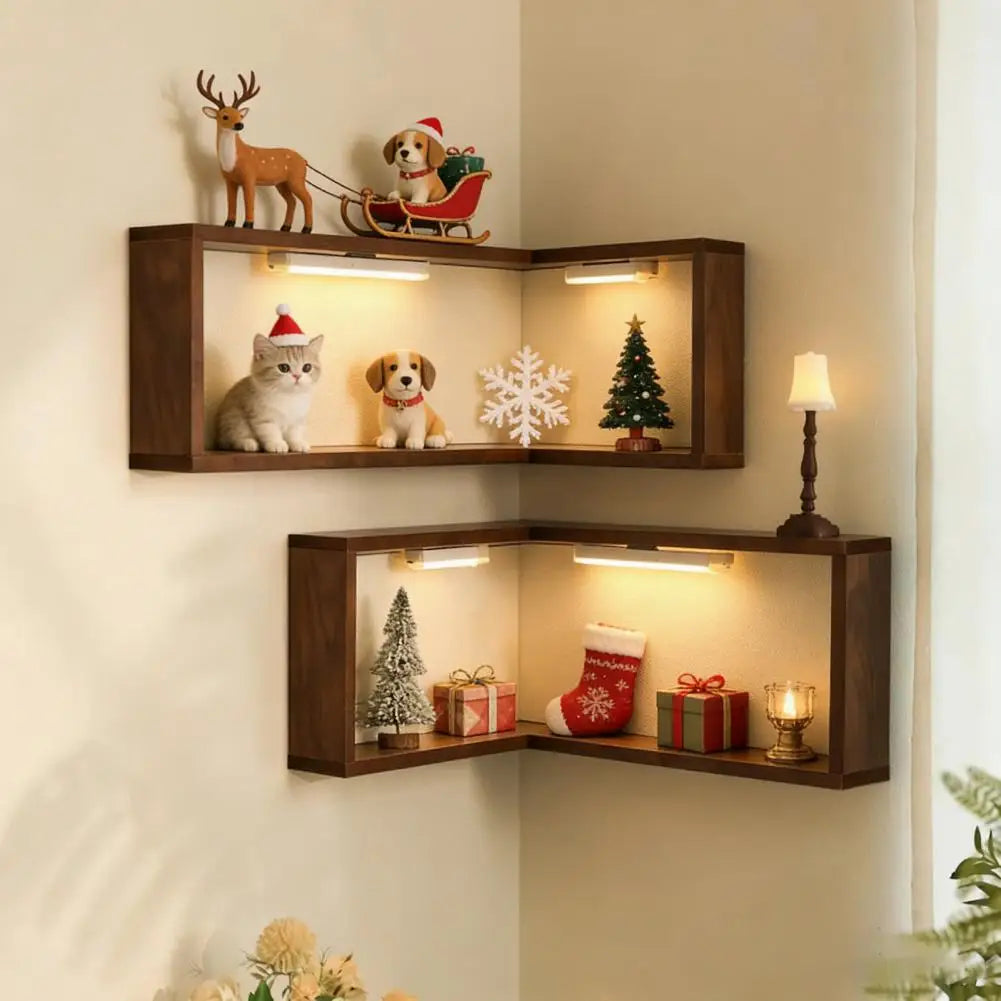 90° Corner Wall Shelf – Floating Display Rack