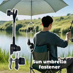 Fishing Umbrella Holder Sunshade Clamp 360 Degree Adjustable Bracket for 7-40mm Pole Outdoor Beach Camping