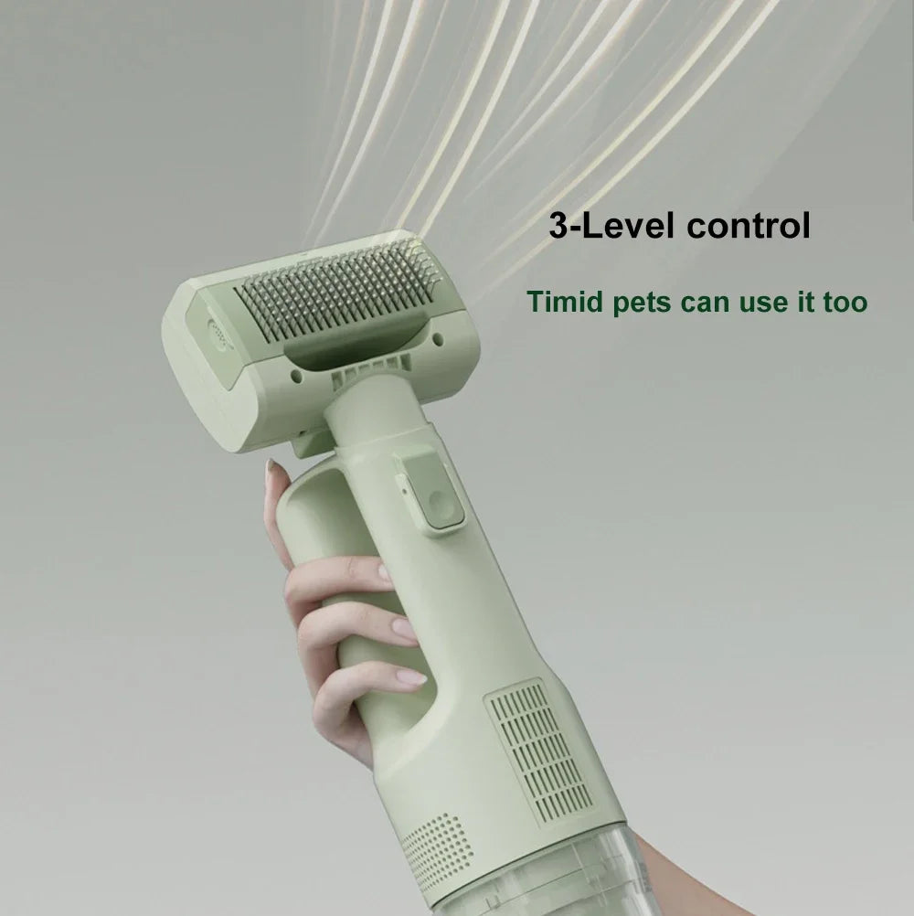 Pet Grooming Vacuum Kit – 5 Brush Heads, 0.3L Cup