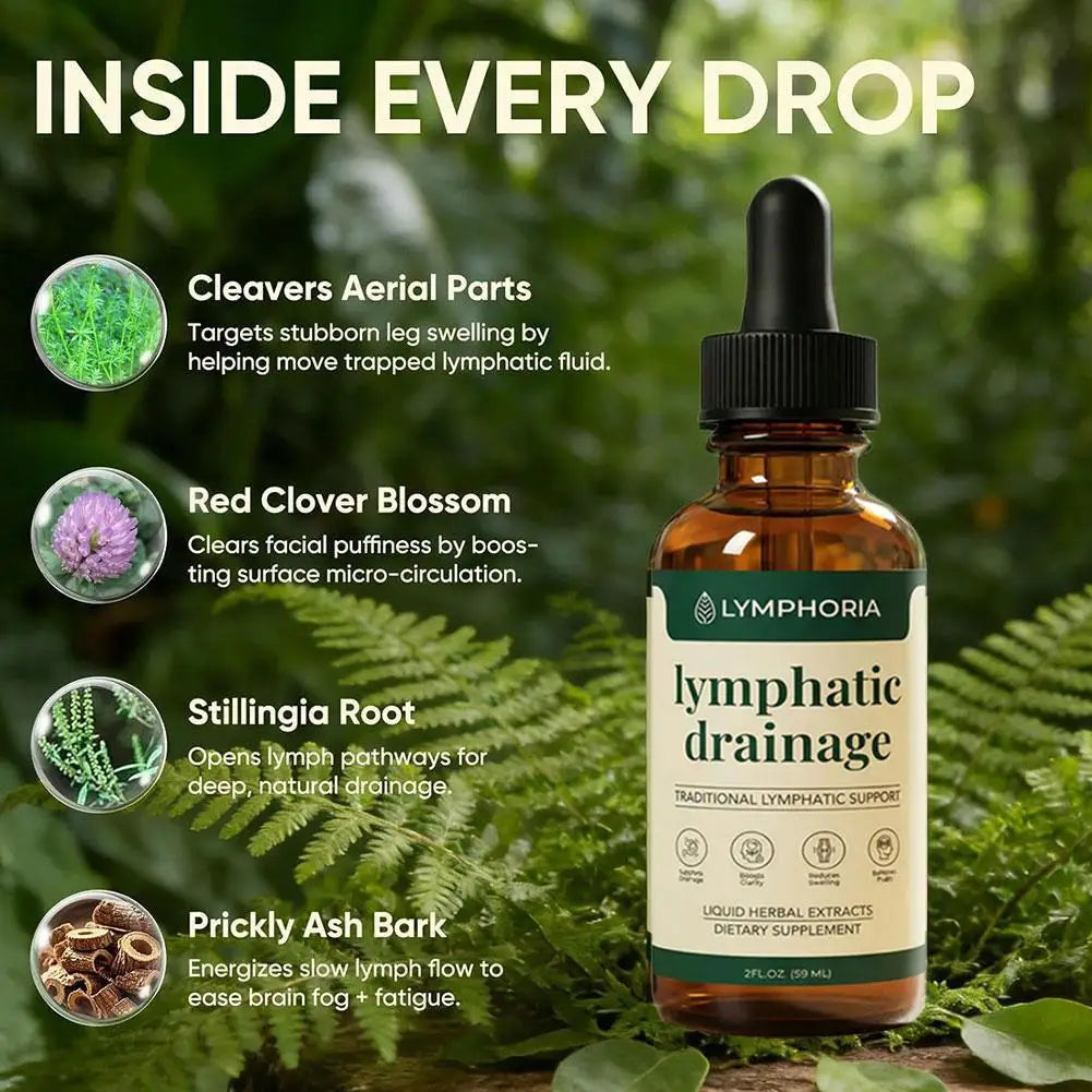 Lymphatic Drainage Drops 60ml Natural Herbal Circulatory Wellness