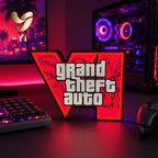 In Stock GTA 6 Horizon Ambient Light USB Cool Desktop & PC Case Decoration 3D‑Printed Ornament ARGB Faith Light Trendy Gift