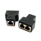 One To Two Adapter For Ethernet Cable Splitter Rj45 8P8C PC Version Simultaneous Internet Access IPTV Broadband Three Way Conn
