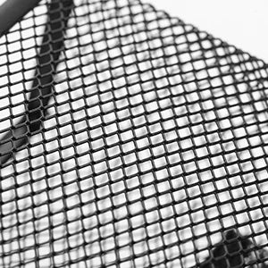 Black Mesh Office Caddy – Desk Organizer with Pencil Holder & Storage Baskets, 3 Compartments for Desktop Accessories