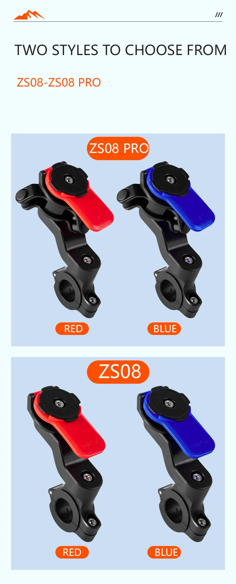 Universal Bicycle Phone Holder, 360° Rotatable and Detachable Motorcycle Holder, Multi-functional Bicycle Handlebar Bracket