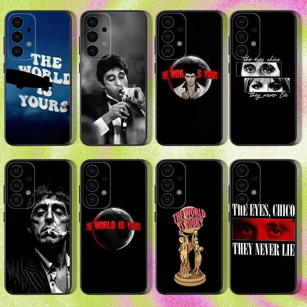 S-Scarface 1983 Film Phone Case For Samsung S25,S24,S21,S22,S23,S30,Ultra,S20,Plus,Fe,Lite,Note,10,9,5G Black Cover
