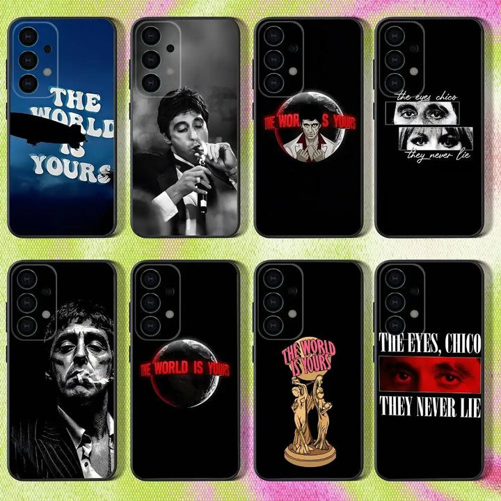 S-Scarface 1983 Film Phone Case For Samsung S25,S24,S21,S22,S23,S30,Ultra,S20,Plus,Fe,Lite,Note,10,9,5G Black Cover