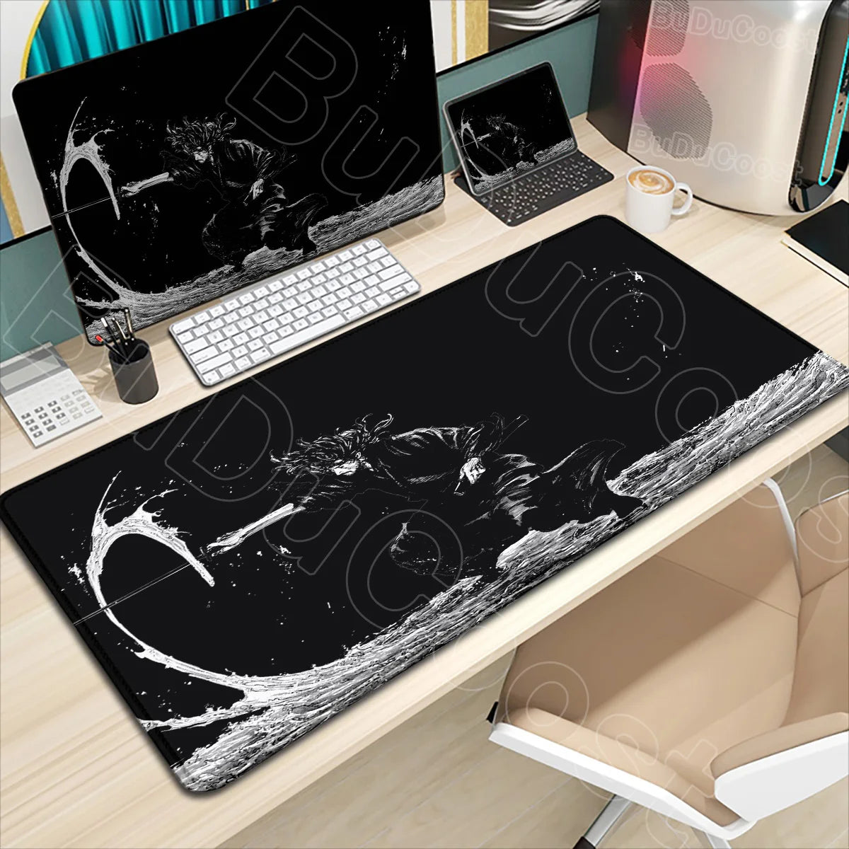 New HD Printing Miyamoto Musashi Vagabond Manga Mousepad Large Gaming Compute XXL PC Keyboard Mouse Mat Non-slip Rubber Desk Mat