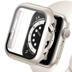 Tempered Glass+cover For Apple Watch Case Accessories 45mm 41mm 44mm 40mm 42mm Screen Protector Apple watch serie 9 4 5 6 SE 7 8