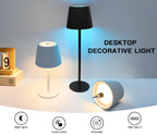 Dual Purpose Wine Bottle Vases Base Rechargeable LED Table Lamp Touch Dimmable Bedside Dinner Night Light Decor Study Desk Lamp