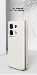 Original Square Liquid Silicone Phone Case for Xiaomi Poco X6 PocoX6 Pro 5G Lens Protection Soft Couples Cover Thin Fundas Coque