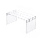 [Kitchen Storage] Clear Expandable Cabinet Organizer, Spice & Dish Divider, Multi-Scene Use For Kitchen & Bathroom