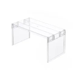 [Kitchen Storage] Clear Expandable Cabinet Organizer, Spice & Dish Divider, Multi-Scene Use For Kitchen & Bathroom