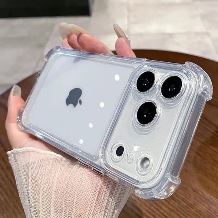 Shockproof Bumper Protector HD Clear Acrylic Phone Case For iPhone 18 17 16 15 14 13 12 11 Pro Max Back Cover Transparent Funda