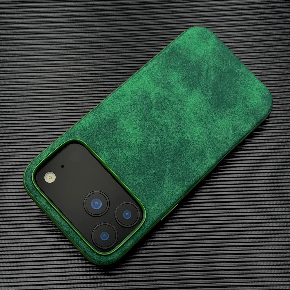 Luxury Leather Retra Case For iPhone 18 17 16 15 14 13 Pro Max 17Pro IPhone17 ProMax Matte Smooth As Skin Touch Feeling Cover