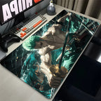 Gaming Mouse Pad Gamer Home Computer Accessories Cool One Piece Roronoa Zoro Mousepad XXL Keyboard Pad Non-Slip Office Mouse Mat