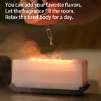 Difusor de aroma de llama, humidificador difusor de aceites esenciales de fragancia, con luz nocturna de llama 3D de 120 ml para dormitorio, hogar y oficina
