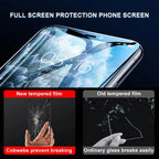 1-4Pcs 9H Screen Protector For iPhone 15 16 17 Pro Max 18 11 14 12 13 Mini X XS XR Protective Glass For iPhone 7 8 Plus SE Film