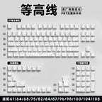 Personalized Keycap Set PBT 129 Key Side Engraved Translucent Keyboard Keychain Compatible with/64/84/98/108 Mechanical Keyboard