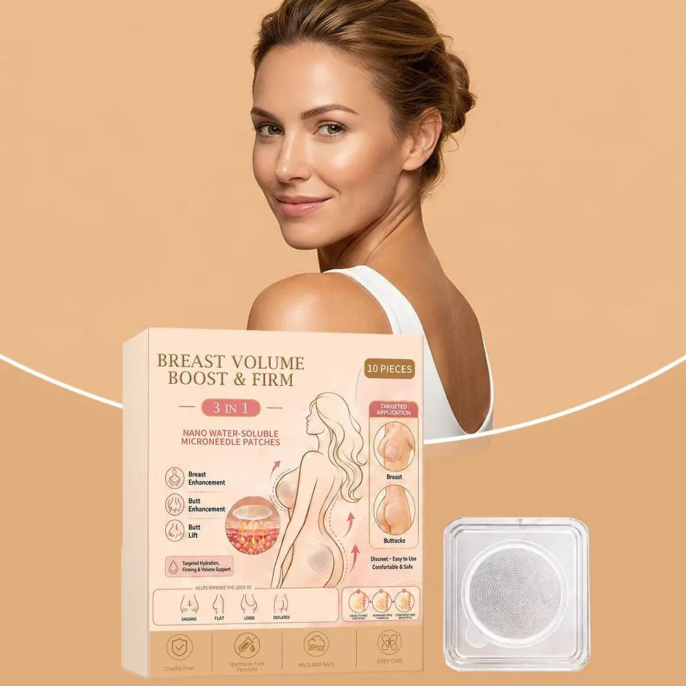 Breast Volume Boost Firm Patches 3 in 1 Nano Water Soluble Microneedle Body Care for Breast Butt Lift Targeted Hydration