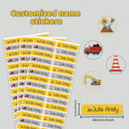 4.6CM Long Custom Name Sticker, Personalized Cartoon Fresh Cute Waterproof Modern School Supply Label, Customized Name Stickers