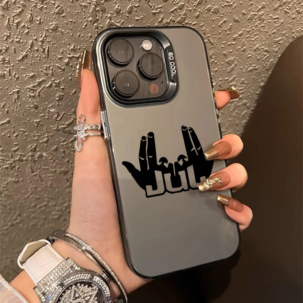 Rapper JuL C'est Pas Des Lol Hard PC IMD Case for iPhone 18 17 16 15 14 13 12 11 Pro Max X XR Shockproof Plating Matte TPU Funda