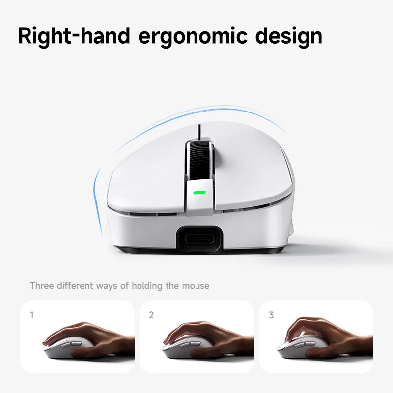 MCHOSE A7 Ultra RE Gaming Mouse 8000Hz Polling Rate Ergonomic Design 20000fps 42000DPI 750IPS Super Glide Coating 500mAh Battery
