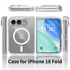 Strong Magnetic For Magsafe Case For iPhone DUO 18 Fold iPhoneDUO iPhone18Fold Clear Hybrid Shockproof Hard Cover Soft Shell