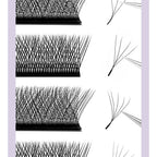 DIYDAY W Shape Eyelash Extension 3d 4d 5d 6d 7d 8d W-Shaped Eyelashes Premade Fans Individual BASF Mink Faux Lashes