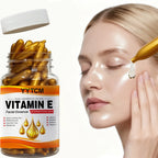 Vitamin E Deep Moisturizing Capsule Essence, Hydrates and Smooths Skin, Contains Plant-Based Squalane, Vitamin C, Deep Hydration and Brightening Skin Essence, 18 Capsules/30 Capsules/48 Capsules/60 Capsules/90 Capsules/120 Ca