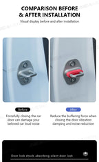 SEAMETAL Car Door Shock Absorber Universal Car Door Buckle Soundproof Deadener Damper Cushion Anti-Vibration Buffer Pad
