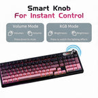 RGB Mechanical Style Keyboard 98 Keys Wireless Tri-Mode Silent with Volume Roller Gradient Keycaps Gaming Setup PC Mac