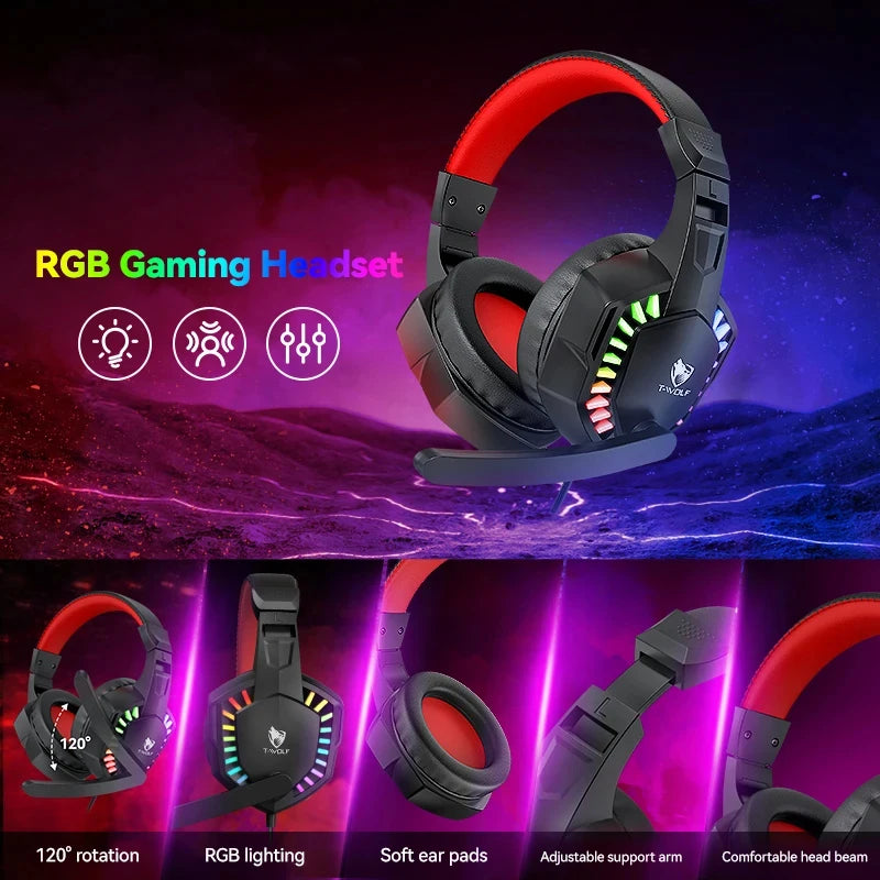 2026 NEW 5-in-1 Set Gaming Combo Keyboard 4-color Breathing Light Mouse 3.5mm Gaming Headset Gaming Speaker Anti-slip Mouse Pad