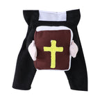 Halloween Pet Priest Costume Funny Dog Clothes With Bible Cross For Small Big Dogs Cats Puppy Dress Up Christmas Apparel Gifts