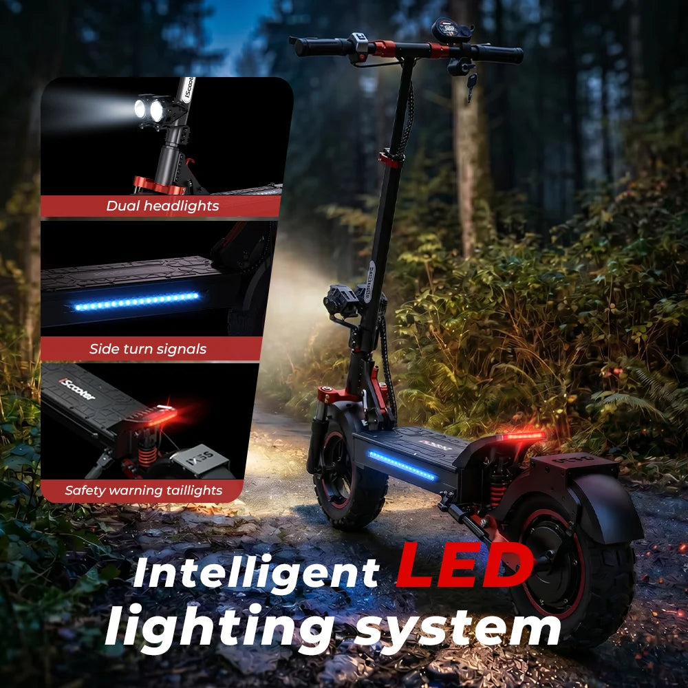 iScooter iX5s Electric Scooter 15Ah 1000W Powerful Kick Scooter Anti-skid Off Road Pneumatic Tire 65km Range 45km/h eScooter