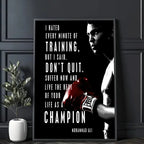Mike Tyson Muhammad Ali Motivational Quote Poster Sticky Wall Art Printing Waterproof Home Living Bed Room Bar Aesthetic Decor