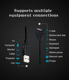 USB 2.0 Cable Extension Cable 0.6m 1m 1.5m Wire Data Transmission Line Superhighspeed Data Extension Cable For Display Projector
