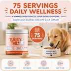 Dog Probiotic Soft Granules with Turkey Tail Mushroom&Vitamin Bacon Flavor Digestive Supplement Gut Health Daily Pet Nutrition