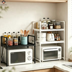 Kitchen Countertop Microwave Storage Rack, Multi-Layer Seasoning Storage Rack, Used For Storing Countertop Kitchen Utensils