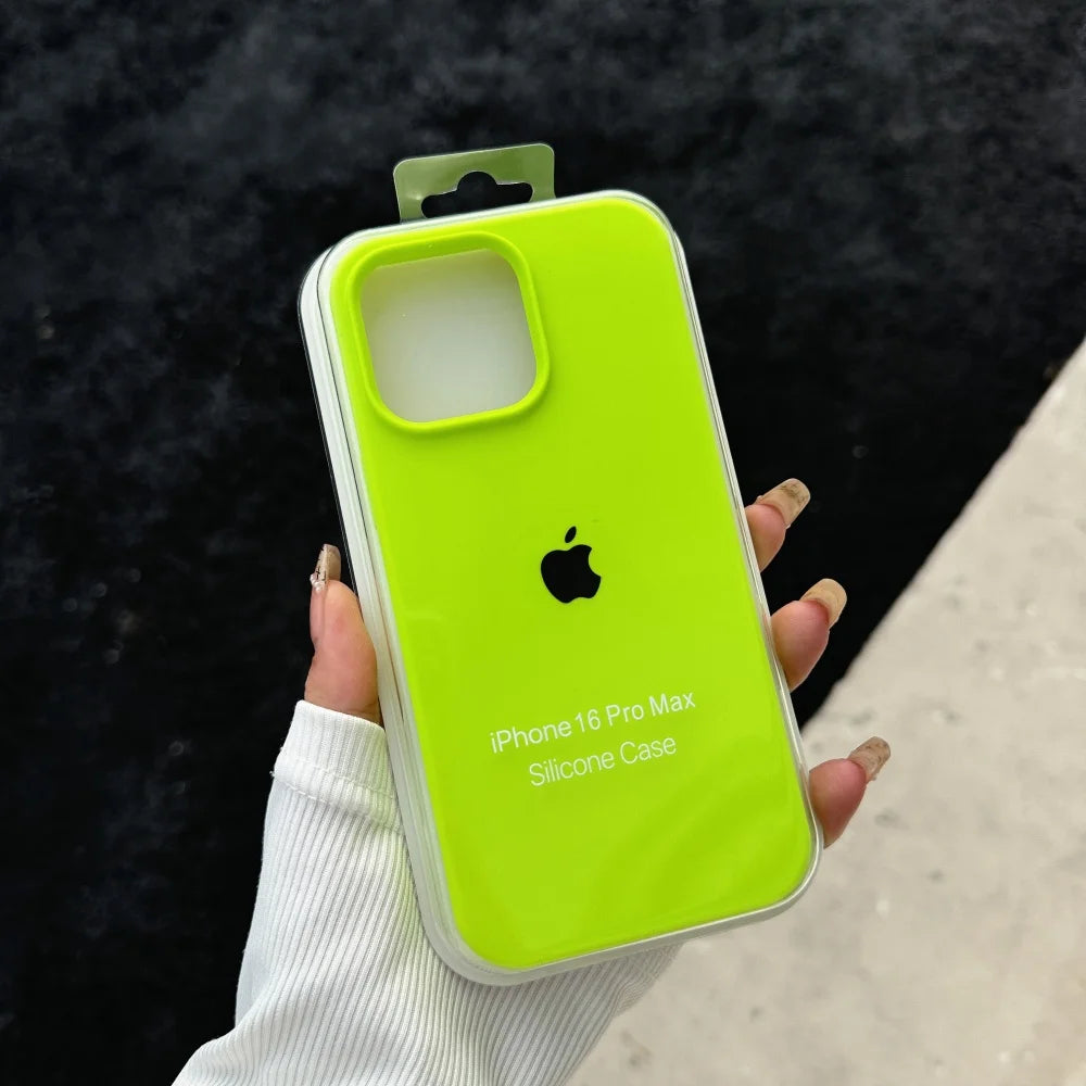 Luxury Liquid SIilicone Solid Candy Color Phone Case for Apple iPhone 17 Pro 16 15 14 13 18 Pro Max Shockproof Cover with Logo