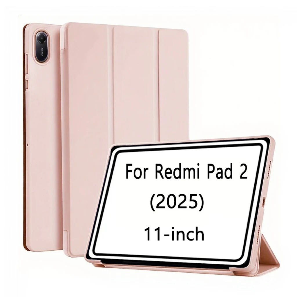 Case for Xiaomi Redmi Pad 2 2025 11-inch PU Leather Flip Smart Cover,Magnetic Stand Case,Soft Silicone Back Shell