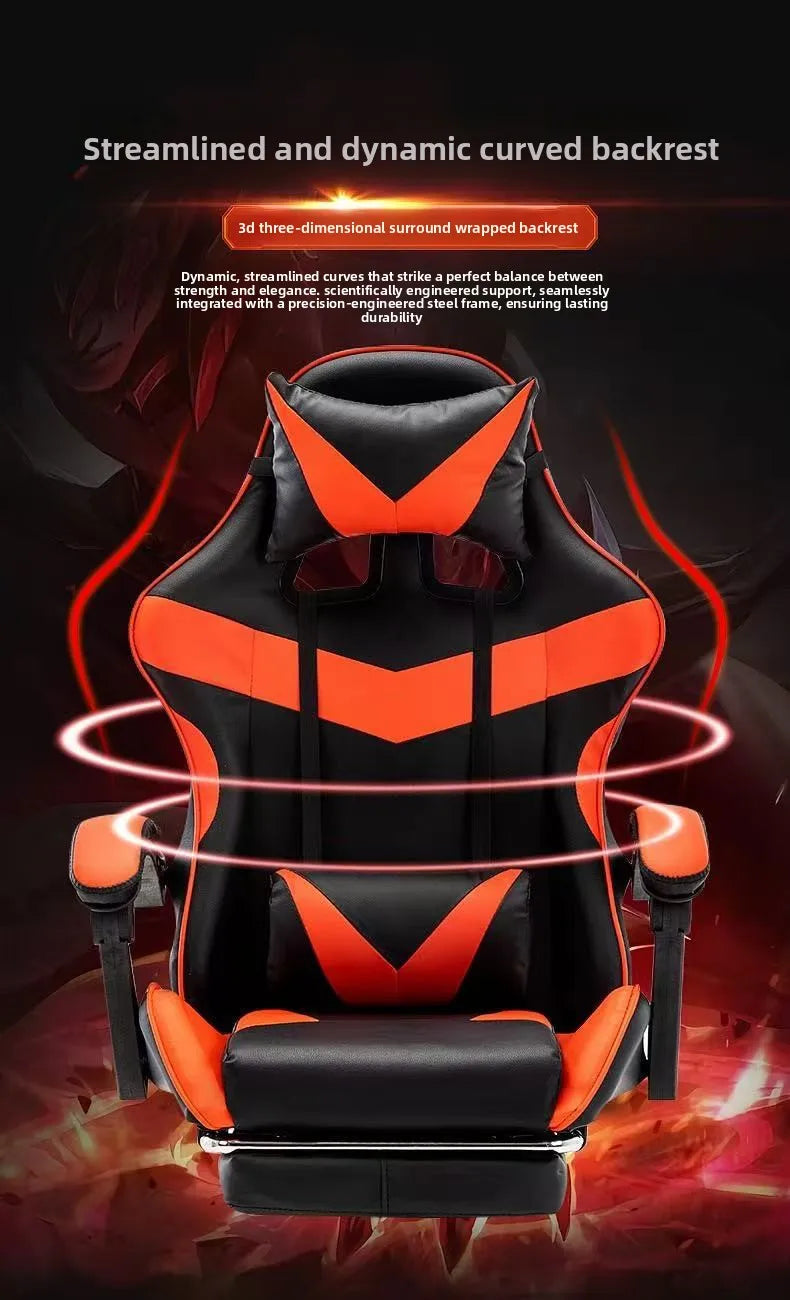 Computer Chair Comfortable Gaming Chair Long Hours Sitting Reclining Headrest and Lumbar Support for Home Office Furniture