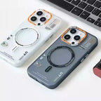 Matte Magnetic Phone Case For iPhone 17 16 15 14 13 Pro Max Air Magsafe Wireless Charge Frosted Metal Lens Frame Buttons Cover