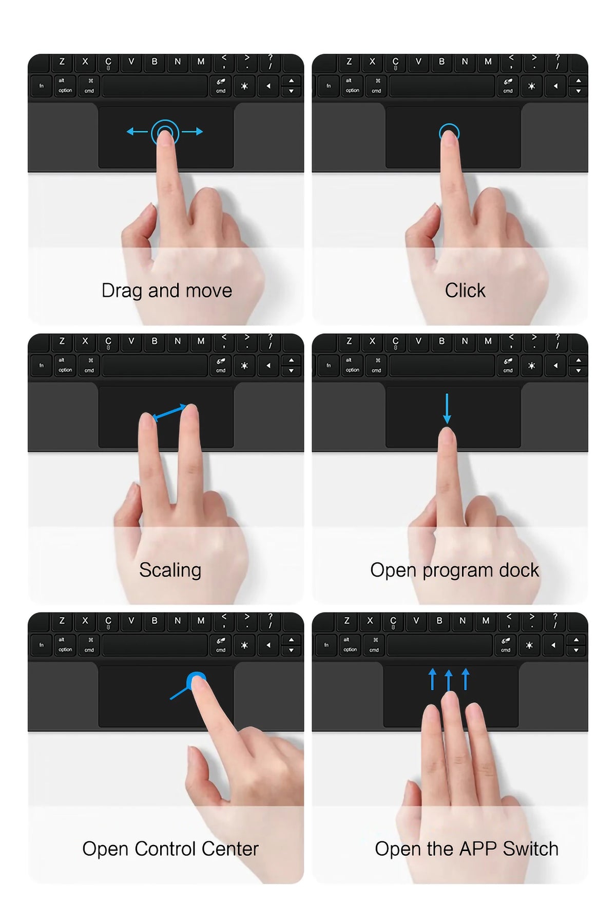 Magnetic Magic Keyboard for iPad Pro 13 M4 2024 M5 2025 13" Case for iPad Pro 11 M4 M5 11" Floating Stand Wireless BT Keyboard