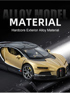 1:32 Atlantic Tourbillon Car Model Alloy Diecast Toys Doors Opened Sound Light Pull Back Miniature Models Office Table Ornaments